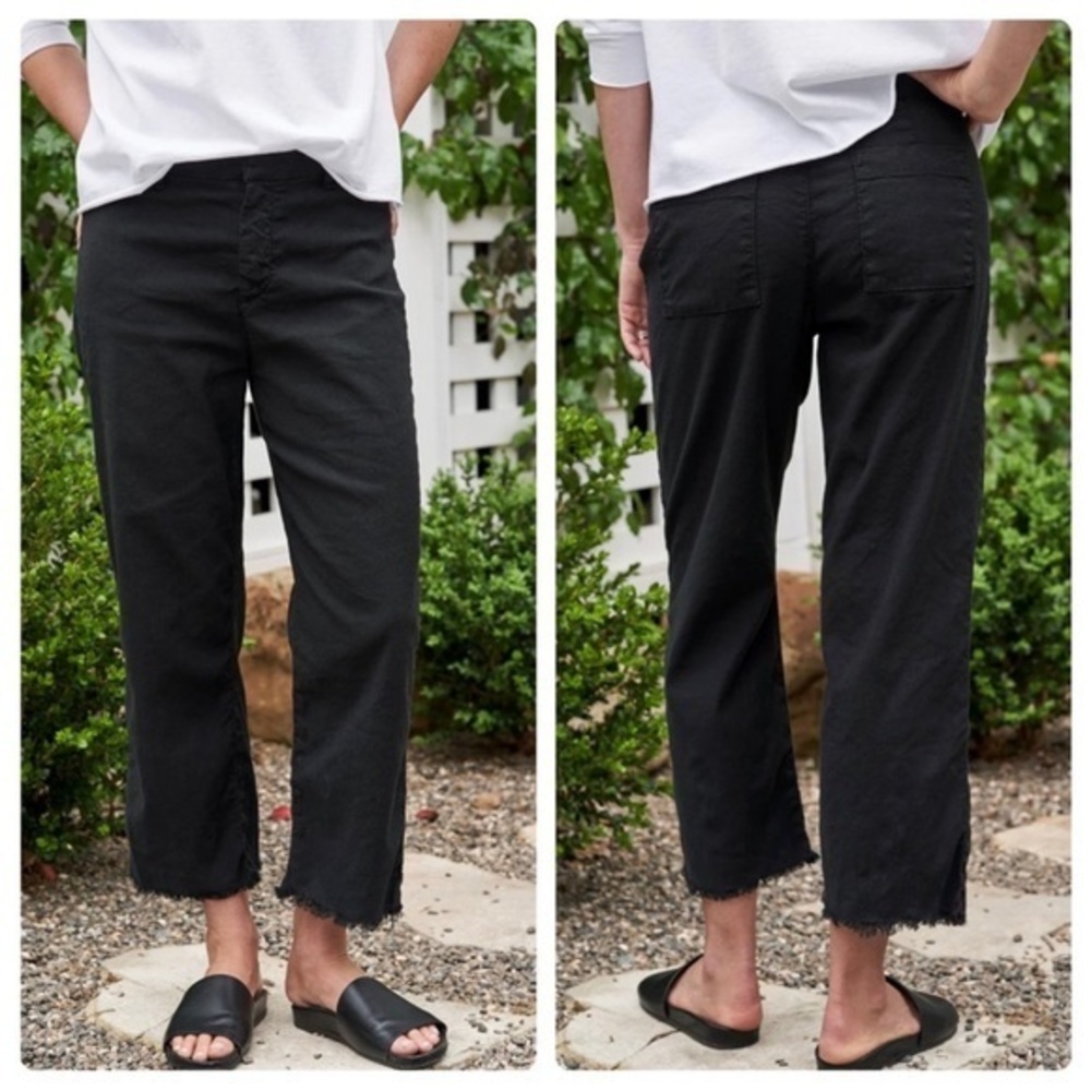 Frank & Eileen Kinsale The Trouser Italian Performance Linen Black Size 4